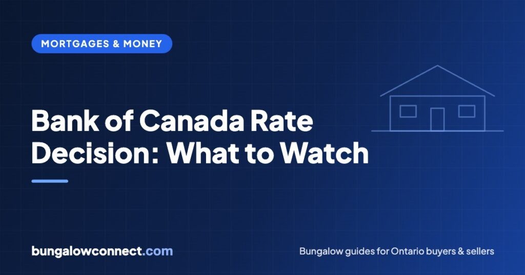 Bank of Canada October 28 Rate Decision: What Bungalow Buyers and Owners Should Watch – BungalowConnect.com